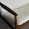 Vintage Italian Sofa in White Bouclé Fabric and Wood from Pizzetti, 1960s 10