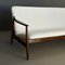 Vintage Italian Sofa in White Bouclé Fabric and Wood from Pizzetti, 1960s 6