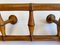 French Faux Bamboo Wall Mounted Coat Rack with Folding Hooks, 1940s, Image 8