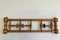 French Faux Bamboo Wall Mounted Coat Rack with Folding Hooks, 1940s, Image 3
