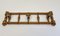 French Faux Bamboo Wall Mounted Coat Rack with Folding Hooks, 1940s, Image 4