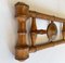 French Faux Bamboo Wall Mounted Coat Rack with Folding Hooks, 1940s, Image 7