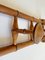 French Faux Bamboo Wall Mounted Coat Rack with Folding Hooks, 1940s, Image 5