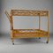 Serving Bar Cart in Bamboo & Rattan by Franco Albini, Italy, 1960s 3