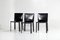 Black Leather Side Chairs from De Couro, 1980s, Set of 3 2