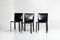 Black Leather Side Chairs from De Couro, 1980s, Set of 3, Image 2