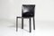 Chaises d'Appoint en Cuir Noir de De Couro, 1980s, Set de 3 1