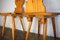 Set of Vintage Wooden Chairs in Pine 5