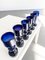 Vintage Hyrrä Blue Glass Vases by Kaj Franck, 1965, Set of 6 4