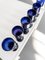 Vintage Hyrrä Blue Glass Vases by Kaj Franck, 1965, Set of 6 2
