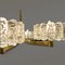 Großer skandinavischer Mid-Century Kronleuchter mit Sechs dicken Eisgläsern von Carl Fagerlund für Orrefors, Schweden, 1960er 2