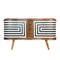 Two-Door Sideboard with Op Art Motif, 1950 1
