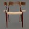 Model 71 Dining Chair in Walnut and Paper Cord by Niels Otto Møller for J.L. Møllers, 1950s 12