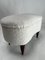 Mid-Century Modern Italian Stools in Wood and Bouclé Fabric, 1950s, Set of 2, Image 4
