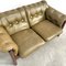 Mid-Century Ledersofa und Sessel im Stil von Percival Lafer, 1970er, 2er Set 5