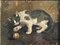Frode Kierulf, Dänischer Impressionismus, Spielende Katze, 1916, Öl auf Leinwand, Gerahmt 2