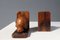 Art Deco Faceted Ball Bookends in Oak with Metal Decorations, 1920, Set of 2 10
