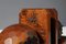 Art Deco Faceted Ball Bookends in Oak with Metal Decorations, 1920, Set of 2 5