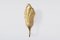 Vintage Italian Leaf Brass Sconce by Tommaso Barbi 1