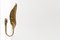 Vintage Italian Leaf Brass Sconce by Tommaso Barbi 3
