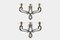 French Wall Lamps in Glass and Metal by Philippe Genet & Lucien Michon, Set of 2 5