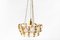 French Pendant in Gilded Metal and Glass 5