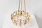 French Pendant in Gilded Metal and Glass 9
