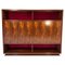 Italian Art Deco Ziricote Wood and Velvet Sideboard from Borsani, 1950s, Image 1