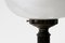 Vintage Table Lamps in White Opaline and Metal, 1980s, Set of 2, Image 8