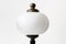Vintage Table Lamps in White Opaline and Metal, 1980s, Set of 2, Image 4