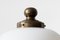 Vintage Table Lamps in White Opaline and Metal, 1980s, Set of 2, Image 7