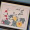 Stampe floreali incorniciate, Giappone, anni '50, set di 4, Immagine 18