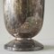 Art Deco Wine Cooler with Handle in Patinated Silver Plate, 1920s 4