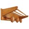 Mid 20th Century Italian Blonde Wooden Wall Coat Rack and Hat Stand by Fraber, 1960s 1