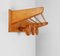 Mid 20th Century Italian Blonde Wooden Wall Coat Rack and Hat Stand by Fraber, 1960s 3