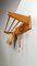 Mid 20th Century Italian Blonde Wooden Wall Coat Rack and Hat Stand by Fraber, 1960s 2