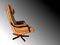 Moderner dänischer Mid-Century Leder Drehstuhl, 1970 12