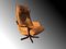 Moderner dänischer Mid-Century Leder Drehstuhl, 1970 8