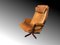 Moderner dänischer Mid-Century Leder Drehstuhl, 1970 16