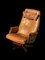 Moderner dänischer Mid-Century Leder Drehstuhl, 1970 6
