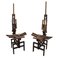 Set of Italian Sculptural Wooden Chairs by Anacleto Spazzapan, 1980s 1