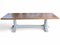 Handcrafted Table with Wood Inlays, Image 1