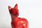 Rote Keramik Katze von Aldo Londi für Bitossi, Italien, 1960er 5