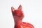 Rote Keramik Katze von Aldo Londi für Bitossi, Italien, 1960er 7