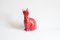 Rote Keramik Katze von Aldo Londi für Bitossi, Italien, 1960er 15