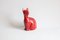 Rote Keramik Katze von Aldo Londi für Bitossi, Italien, 1960er 4