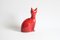 Rote Keramik Katze von Aldo Londi für Bitossi, Italien, 1960er 12
