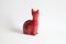 Rote Keramik Katze von Aldo Londi für Bitossi, Italien, 1960er 3