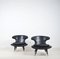 Italian Horn Armchairs in Leather, 1960s, Set of 2, Image 2