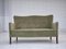 Danish Curved 2-Seater Sofa in Velour and Beech, 1960s 1